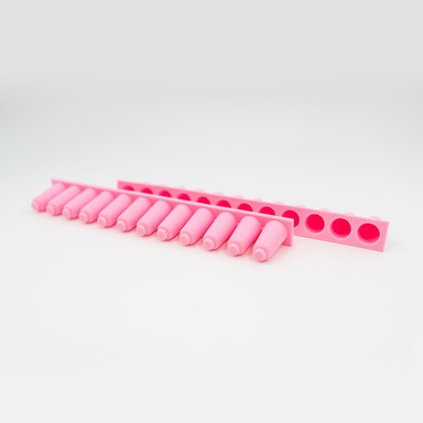 Supposistrip Mold, 12 × 1.76 mL Cavities, Pink Rubber